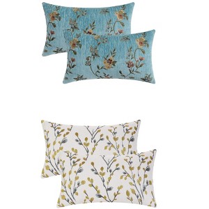 REGALWOVEN 4 Pcs Floral Pattern Throw Pillow Cases for Home Decor - 1 of 4
