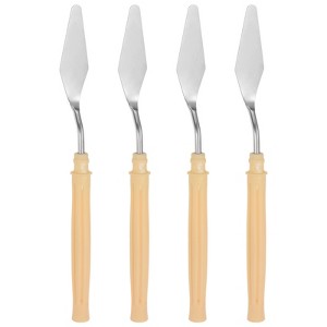 Unique Bargains Stainless Steel Plastic Handle Flexible Polished Palette Knife 4 Pcs - 1 of 4