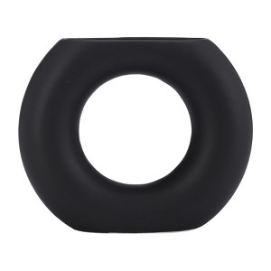 Sagebrook Home 5" Vase Contemporary Abstract Donut Cut-Out Vase Decorative Home or Office - 1 of 4