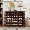 QingMoon 5-Tier Shoe Cabinet, Wooden Shoe Storage Rack, with Adjustable Shelves and 3 Doors for Entryway and Hallway - 3 of 4