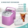 EUHOMY Portable Ice Maker - 26lbs/day, Ultra-Quiet & Self-Cleaning, Bullet Ice Production for Home, Kitchen,Pink - 2 of 4
