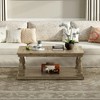 2 Tier Coffee Table, 45" Rectangular Center Table with Storage Shelf, Wooden Sofa Side Table, TV Stand End Table for Living Room Bedroom Office - 2 of 4