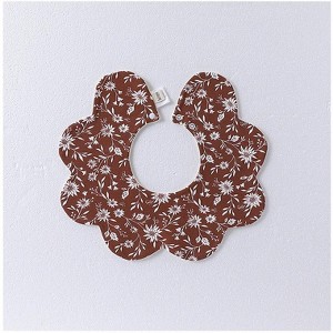 MyKids-Usa Adorable Simple Pattern Cotton Snap-on Flowers Shaped Bib - 1 of 2