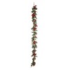 Transpac Artificial 108 in. Multicolor Christmas Gilded Poinsettia Garland - 2 of 4