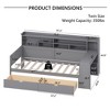 FURNIinspire Beds Wooden Twin Size Daybed with Storage Drawers Shelves and Desk for Bedroom or Study, Gray, 91.3"*49.9"*44.9" - 3 of 4