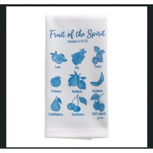 Manual Woodworks and Weavers Christian Hand Towel for Kitchen – Fruit of the Spirit Scripture - 1 of 3