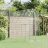 vidaXL Chicken Cage - Walk-in Hen Coop/Poultry Enclosure - Silver Galvanized Steel Structure - 4 of 4