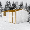 NicBex 10x12Ft Metal Garden Sheds, Outdoor Storage Sheds, Gazebos with a Practical Pent Roof, Carports with Window for Garden, Patios, Lawns - 3 of 4