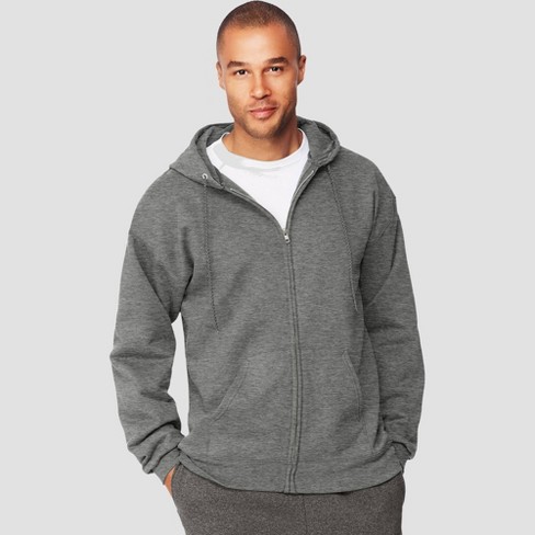 White hanes zip online up hoodie