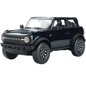 2022 Ford Bronco Badlands Edition (Open Top) Dark Blue 1/18 Model Car by GT Spirit for ACME - 1 of 4