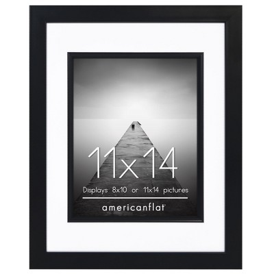 Americanflat Picture Frame with Decorative Inner Mat Accent with Shatter Resistant Glass