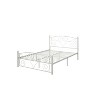 Racxily Metal Bed Frame, Unique Flower Design with Headboard & Footboard - 2 of 4