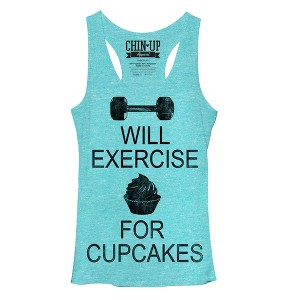 Women's CHIN UP Cupcake Racerback Tank Top - 1 of 3