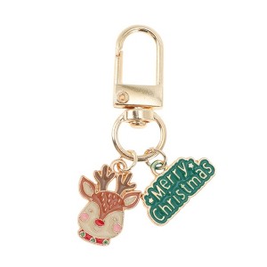 Unique Bargains Christmas Keychain Lobster Clasp Keychain Zinc Alloy 2.36" 1 Pc - 1 of 4