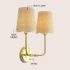 JONATHAN Y Lila Traditional Coastal Scalloped Fabric Shade/Metal LED Vanity Light - 3 of 4