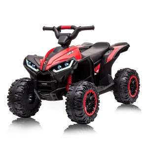12V Kids Ride On ATV, 4 Wheeler Electric Vehicle for Toddlers, Battery Powered Motorized Quad Toy Car - 1 of 4