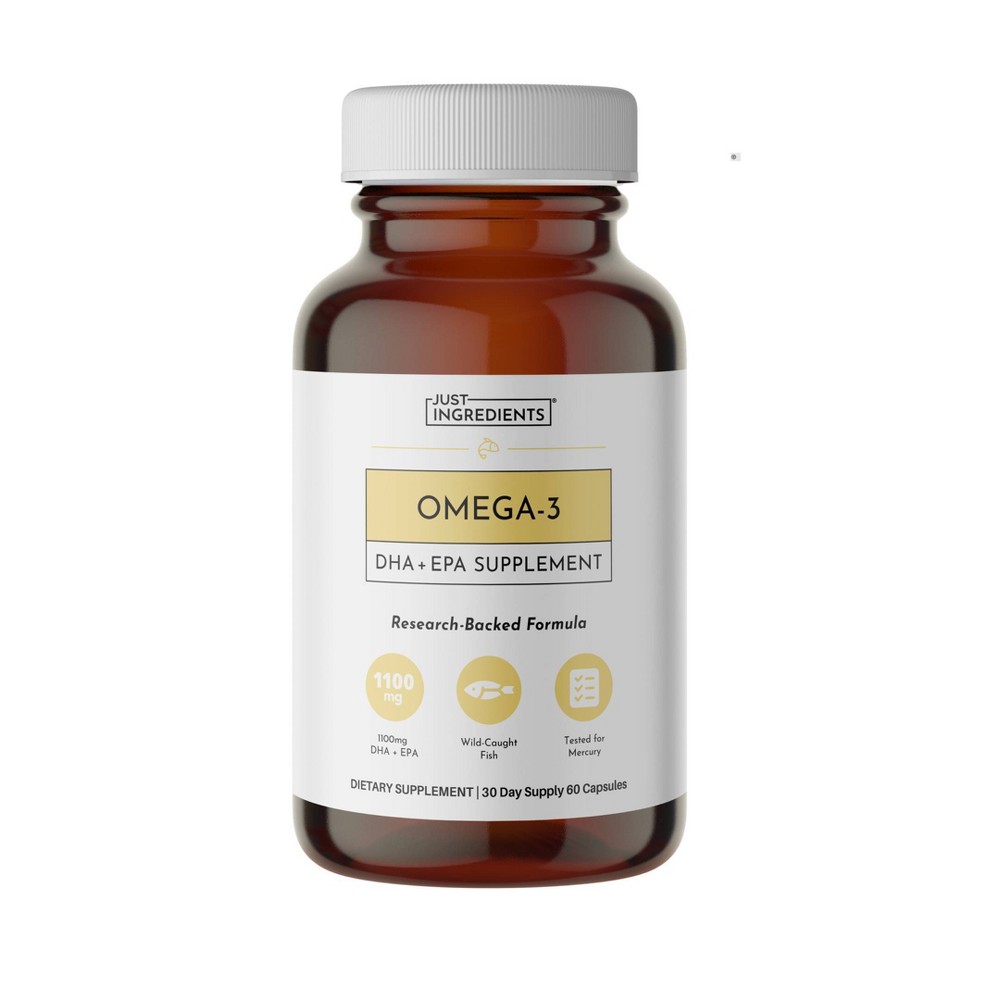 Just Ingredients Omega-3 Fish Oil DHA + EPA Supplement - 60ct