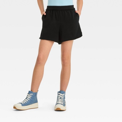 Girls' Fleece Pull-on Shorts - Art Class™ Black Xs : Target