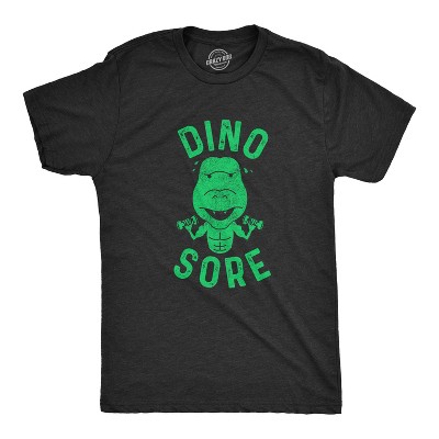 Mens Dino Sore T Shirt Funny Dinosaur Fitness Workout Tee - Crazy Dog Men's T Shirt