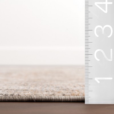 Kriti Beige and Taupe Medallion Synthetic Area Rug