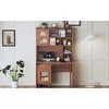 CAVINAS Computer Desk with Movable Table&Dresser,3-In-1 Writing Table Vanity Desk with Shelves,Drawers&Cabinets,Workstation for Home&Office - 2 of 4