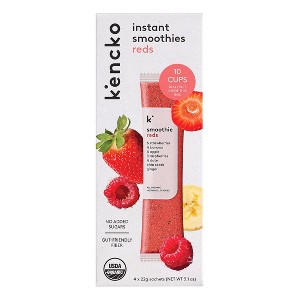 Kencko Reds Organic Instant Fruit & Veggie Smoothies Powdered Drink Mix - 4pk/.78 oz Packets - 1 of 4