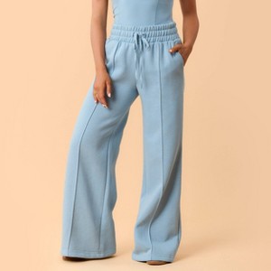 Blogilates Women's Travel Trouser High-Rise Wide Leg Sweatpants - 1 of 4
