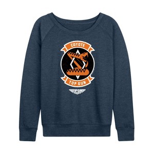Women's - Top Gun: Maverick - Coyote Badge Lightweight French Terry Slouchy - 1 of 4