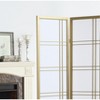 NicBex 4-Panel Room Divider for Home, Divider for Room Separation, Folding Fabric Privacy Screen with Striped Plaid for Office, Gold - 3 of 4