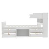 YOOCOZZ Full Size Captain Platform Bed Frame with Storage Bookcases and Shelves,Four Drawers - 3 of 4