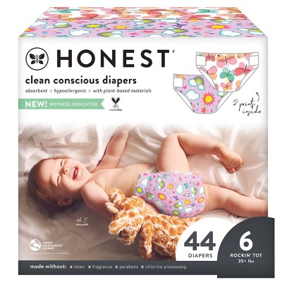 The Honest Company Disposable Diapers Sky's The Limit & Wingin It - Size 6 (44ct)