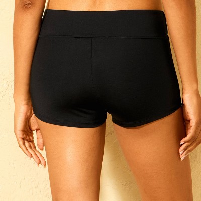 Женские купальники Shade & Shore Women's Mid-Rise Tummy Control Swim Short - Shade & Shore™ Black M — фото 2