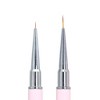 Unique Bargains Home DIY Manicure Double Ended Nail Art Brush Pink 1 Pc - 3 of 4