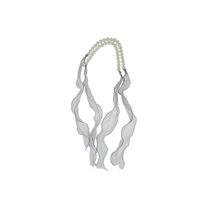 Unique Bargains Bow & Faux Pearl Ribbon Curtain Tieback 2 Pcs - 1 of 4