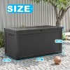 Patti 260 Gallon Waterproof Resin Deck Box, Large Outdoor Storgae Box, Outdoor Furniture - Maison Boucle - 3 of 4
