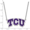 Black Bow Jewelry Sterling Silver Texas Christian Horned Frogs NCAA Necklace 18 Inch - 2 of 4