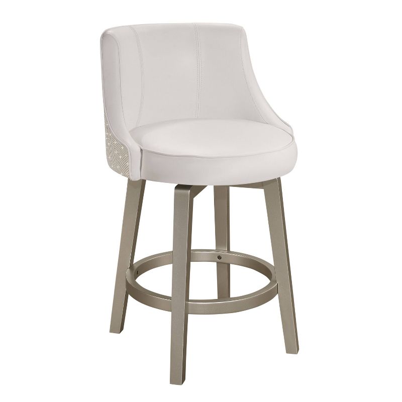 Stonebrooke Wood and Upholstered Swivel Counter Height Barstool Champagne - Hillsdale Furniture, 1 of 15