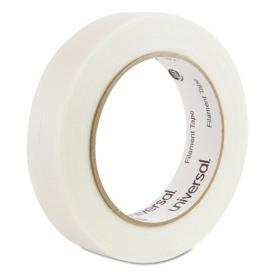 UNIVERSAL 110# Utility Grade Filament Tape 24mm x 54.8m 3" Core Clear 30024