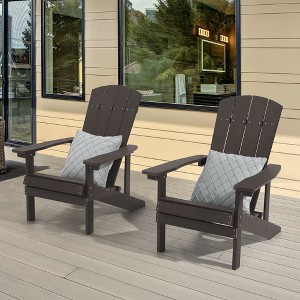 Sonkuki  2-Pack Recycled Plastic Wood Adirondack Chair - 1 of 4