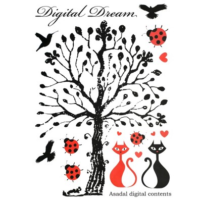 Slickblue Love Under The Tree Wall Decals 19.7"x27.6" - Romantic Vinyl Art Stickers for Bedroom and Living Room