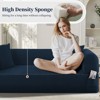 ORRD Blue Spring Sofa with Pocketed Springs & Storage, High-Density Foam Couch with Pillows for Living Room & Apartment - 3 of 4