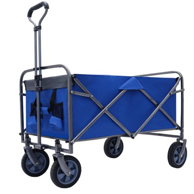 BEAFUP Foldable Utility Wagon Cart with 4 All-Terrain Wheels & 150lbs Capacity | Portable Folding Wagon for Camping,Beach,Shopping,Picnics