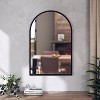 Emma and Oliver Slim Metal Framed Arched Wall Mirror for Hallways, Entryways, Dining and Living Rooms - 2 of 4