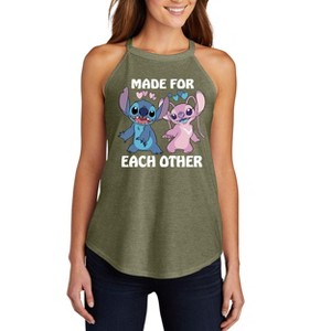 Women's - Lilo and Stitch - Made For Each Other Graphic High Neck Tank - 1 of 3