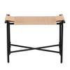 CAVINAS Small Ottoman Bench, Vanity Stools Handwoven Paper Rope Ottoman for Entryway Natural Footstool for Living Room - 4 of 4
