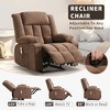 Large Single Recliner Chair with Heat & Massage 3-Position Recline, Widen Overstuffed Single Sofa Lounge Chair with 2 Cup Holder - 4 of 4