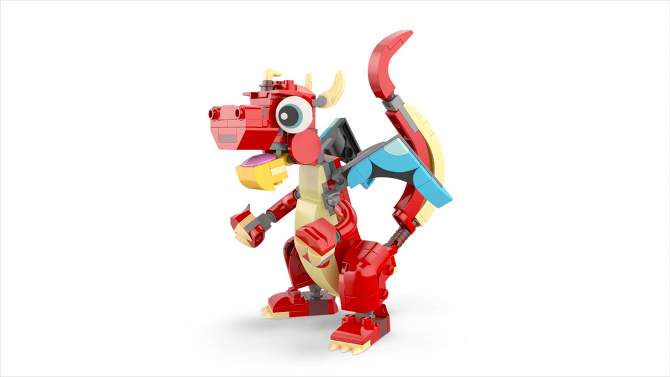 LEGO Creator 3 in 1 Red Dragon 3 in 1 Animal Toy Set 31145, 2 of 8, play video