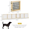 6 Panel Foldable Wooden Dog Gate,170" Pet Safety Barrier with 2 Support Feet for Doorways and Stairs-LAOTIES - 3 of 4