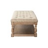 Conelius Traditional upholstered storage Cocktail ottoman with Button-Tufted Design| ARTFUL LIVING DESIGN - 4 of 4