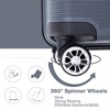 Gulches Hardshell Suitcase Double Spinner Wheels PP Luggage Sets Lightweight Durable Suitcase with TSA Lock,3-Piece Set (20/24/28) , Gray - 4 of 4